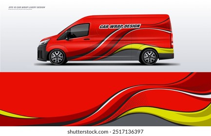 Librea de diseño de envoltura de coche de carreras de furgonetas deportivas. nuevo diseño moderno de librea de envoltura de coche Diagonal