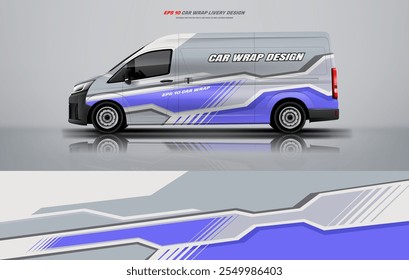 Sporty van wrap car wrap livery design for universal medium van