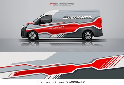 Sporty van wrap car wrap livery design for universal medium van