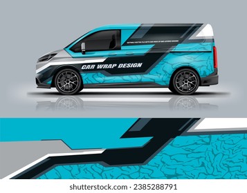 Sporty van wrap livery design 