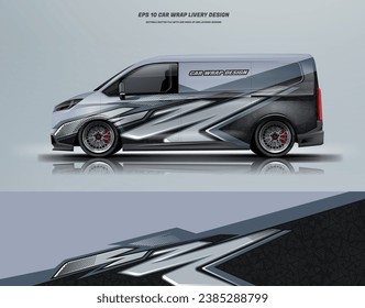 Sporty van wrap livery design 