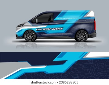 Sporty van wrap livery design 