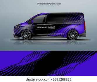 Sporty van wrap livery design 