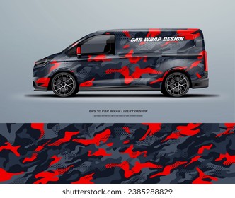Sporty van wrap livery design 