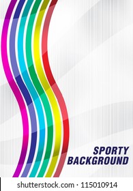 sporty vector background rainbow