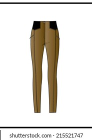 Sporty women legging in vector for fashion uses