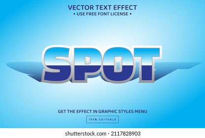 Spot 3D editable text effect template