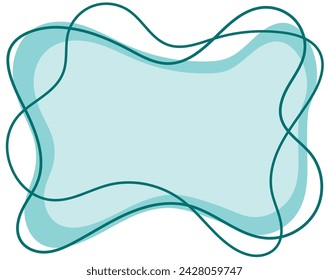 Spot abstract, blue abstract background with simple lines and empty space for inscription. Hand drawn vector illustration, background eps 10