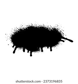 Spot für schwarze Sprachenfarbe auf weißem Hintergrund