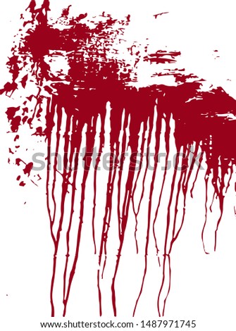 A spot of blood. Stains blood splatter. Vector illustration on isolated background.