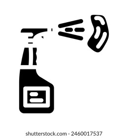 spot cleaning dry cleaning glyph icon vector. spot cleaning dry cleaning sign. isolated symbol illustration