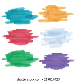 Spot of color marker isolated on white background. Vector Illustration 