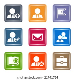 Spot color web icons, set 01