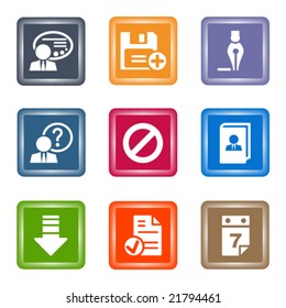 Spot color web icons, set 02