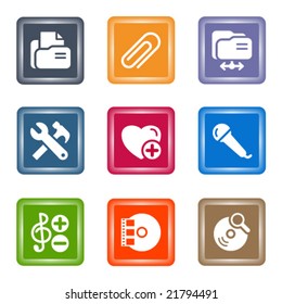Spot color web icons, set 11
