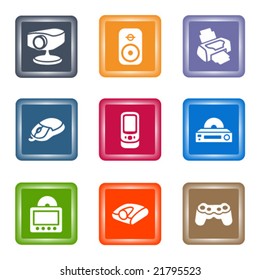 Spot color web icons, set 21