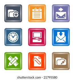 Spot color web icons, set 27