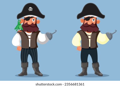 
Spot the Difference Game Activity with Cartoon pirate Design
Printable worksheet design with subtle differences to be noticed 
