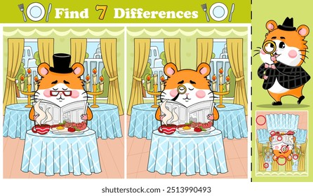 Encuentra las diferencias: Hamster's Morning Meal