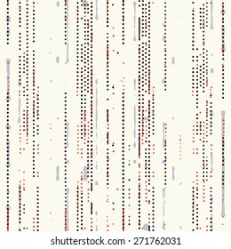 Spot and dot stroke seamless pattern. Vector.