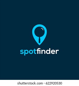 Spot Finder logo, point Finder logo template designs