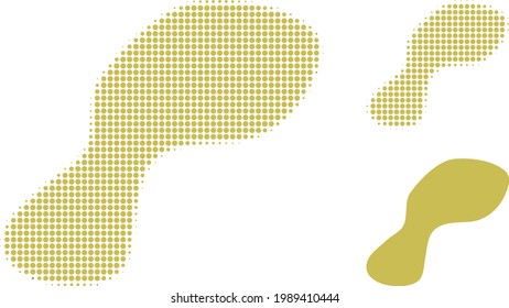 Spot halftone dotted icon. Halftone pattern contains round dots. Vector illustration of spot icon on a white background.