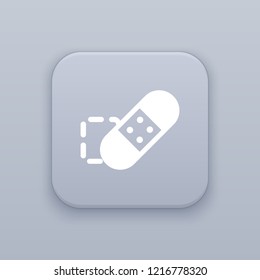 Spot healing brush button, best vector on a gray background