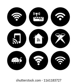 spot icon. 9 spot set with wifi signal, ladybug, wi fi and wifi vector icons for web and mobile app