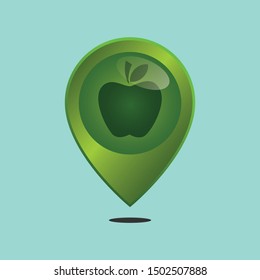 A spot icon with apple inside
