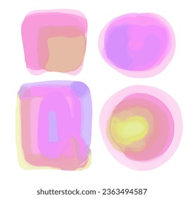 Spot, isolated on a white background. Drawing with markers.   Hand-drawn illustration.  Vector