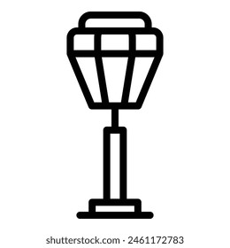 Spot lamp icon outline vector. Stand light. Chandelier lampshade