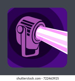 Spot light concept background. Cartoon illustration of spot light vector concept background for web design