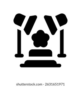 ícone de glifos claros de spot. Ícone vetorial forte e sólido para sites, interfaces móveis, apresentações e marca visual. Alta qualidade e fácil de editar.