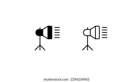 diseño de icono de luz de mancha con ilustración de fondo blanco