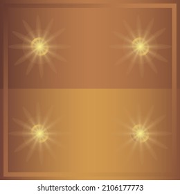 Spot light on the ceiling golden background