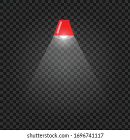 Spot-Licht auf transparentem Hintergrund - Vektorillustration