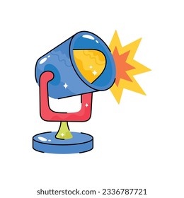 Spot Light vector filled outline Sticker. EPS 10 file