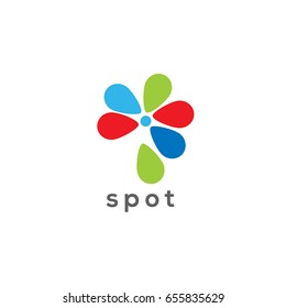 Spot location logo vector 