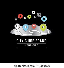 Spot location vector logo design 