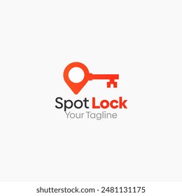 Spot Lock Logo Vector Template Design. Good for Business, Start up, Agency, and Organization