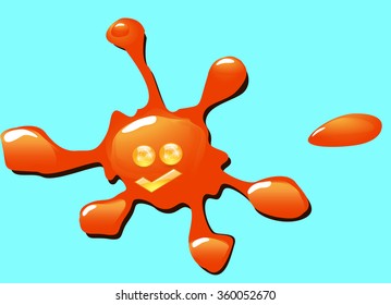 spot of paint  ( blot)
