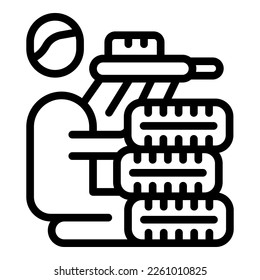Spot paintball icon outline vector. Mask target. Action design
