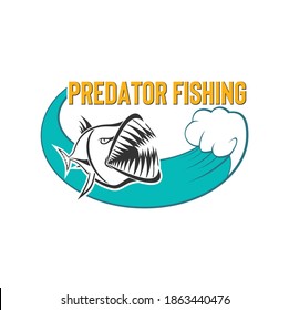 Spot predator fishing illustration vector