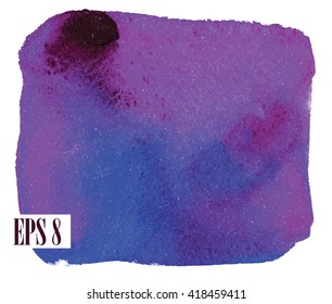 
Spot purple watercolor paint. Stylish background in grunge style .
