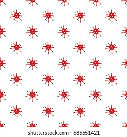Spot of red blood pattern seamless repeat in cartoon style vector illustration