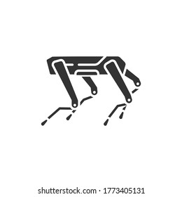 SPOT Robot Dog Black Glyph Icon. Innovation In Technology. Industrial Sensing And Remote Operation Needs. Mini Robot Guard. Sign For Web Page, App. UI UX GUI Design Element. Editable Stroke.