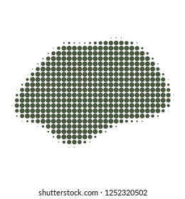 Spot simple halftone dotted icon. Halftone array contains round points. Vector illustration of spot simple icon on a white background.