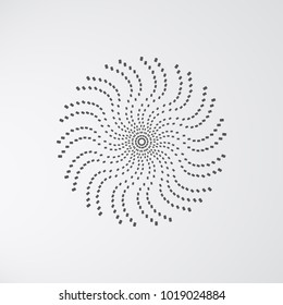 Spot swirl shape icon. Abstract vector design element.