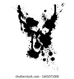 A spot that fell in the shape of a skull. Psychological prediction in graphic performance. Applicable in the themes of mysticism, medicine and psychology. Great decorative element for design.