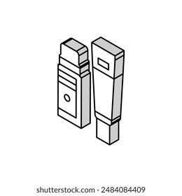 spot treatment for face isometric icon vector. spot treatment for face sign. isolated symbol illustration